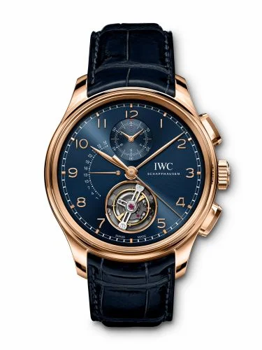 IWC Portugieser Tourbillon Rétrograde Chronograph Armor Gold / Blue / Boutique Edition IW3940-05 (IW394005)